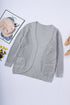 Pocket Knitted Solid Color Cardigan